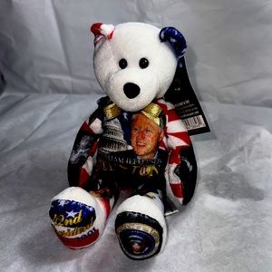 2006 PLUSH BILL CLINTON PRESIDENTIAL BEANIE BEAR - LIMITED TREASURES - NEW